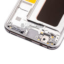 For Galaxy S8 Plus (G955) LCD Screen Digitizer Assembly Original Pulled Out with Frame [Silver]