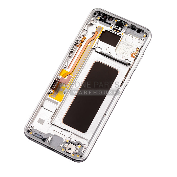 For Galaxy S8 Plus (G955) LCD Screen Digitizer Assembly Original Refurbish with Frame [Silver]