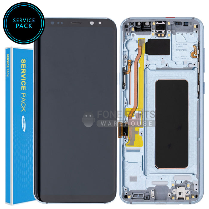 For Galaxy S8 Plus (G955) LCD Screen With Touch Digitizer and Frame (Genuine Service Pack) [Blue]