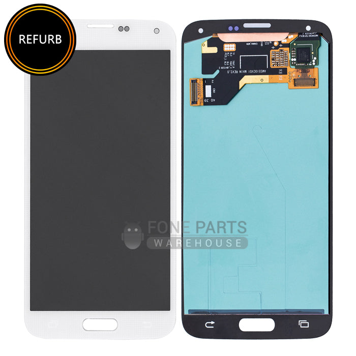 For Galaxy S5 Replacement LCD Screen With Touch Digitizer Assembly (Original Refurbish) [White]