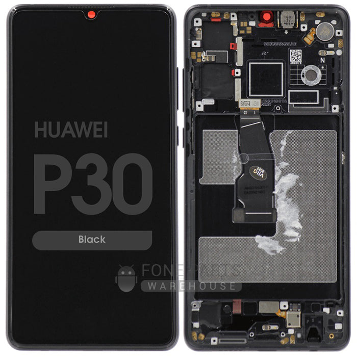 For Huawei P30 Replacements LCD Screen Digitizer With Frame Service Pack [Black]