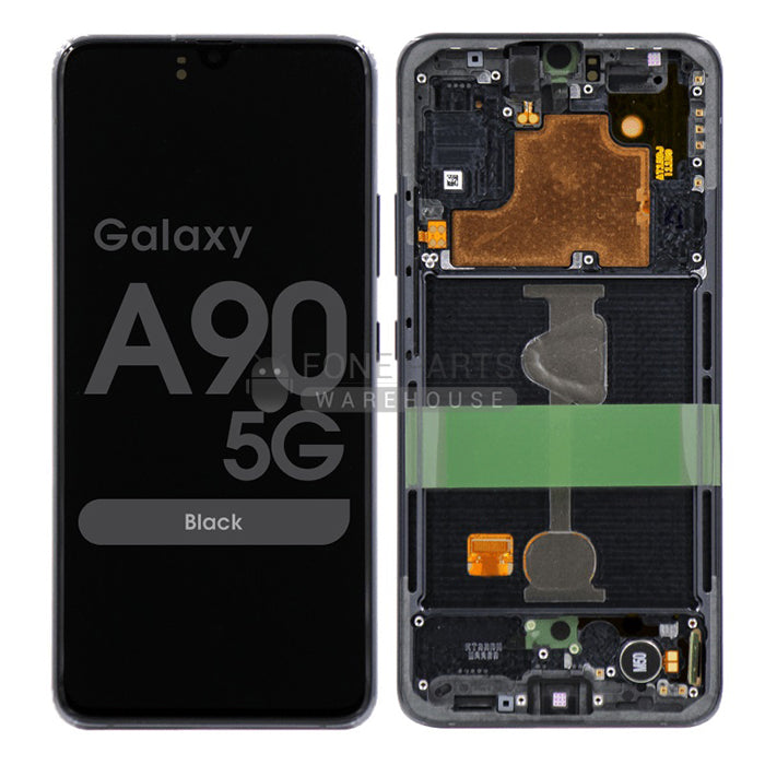 Galaxy A90 5G (A-908) LCD Screen Digitizer Assembly With Frame [Original-Refurbish] [Black]