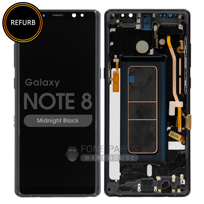 Galaxy Note 8 LCD Screen Digitizer Assembly With Frame Refurbish [Black]