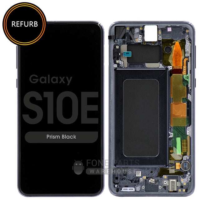 For Galaxy S10e (G970) LCD Screen With Touch Digitizer and Frame (Refurbished) [Prism Black]