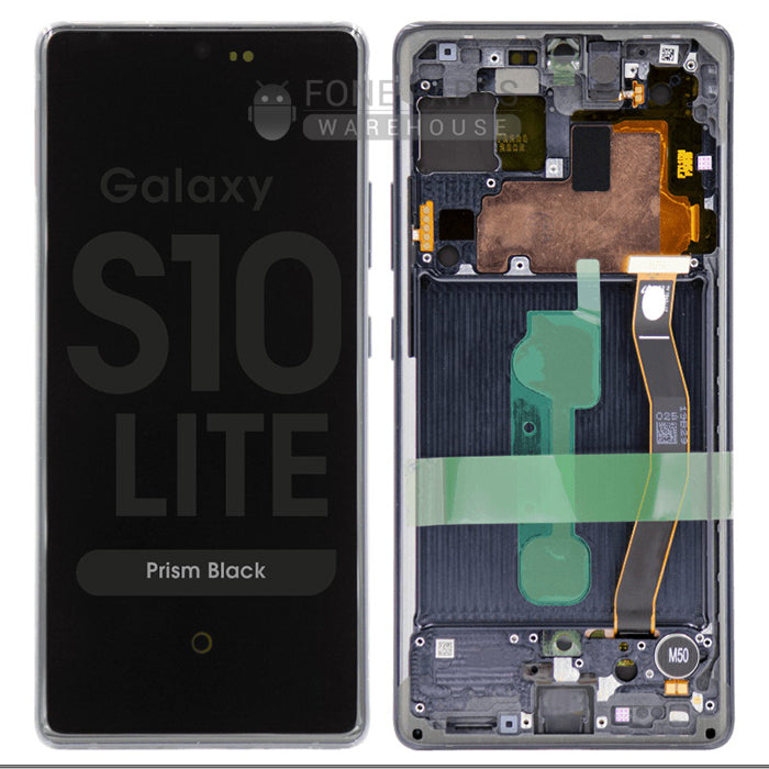 For Galaxy S10 Lite LCD Screen With Touch Digitizer Assembly and Frame (Original Refurbish) [Black]