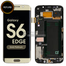 For Galaxy S6 Edge (G925) LCD Screen With Touch Digitizer Assembly and Frame (Refurbish-Original) [Gold]