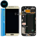 For Galaxy S6 Edge (G925) Replacement LCD Screen With Touch Digitizer and Frame (Genuine Service Pack) [Gold]