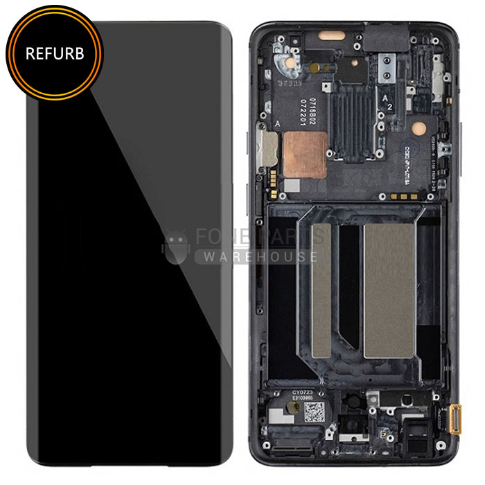 For OnePlus 7 Pro Lcd Screen with Touch Digitizer and frame Assembly in [Black] [AMOLED-Refurbished]