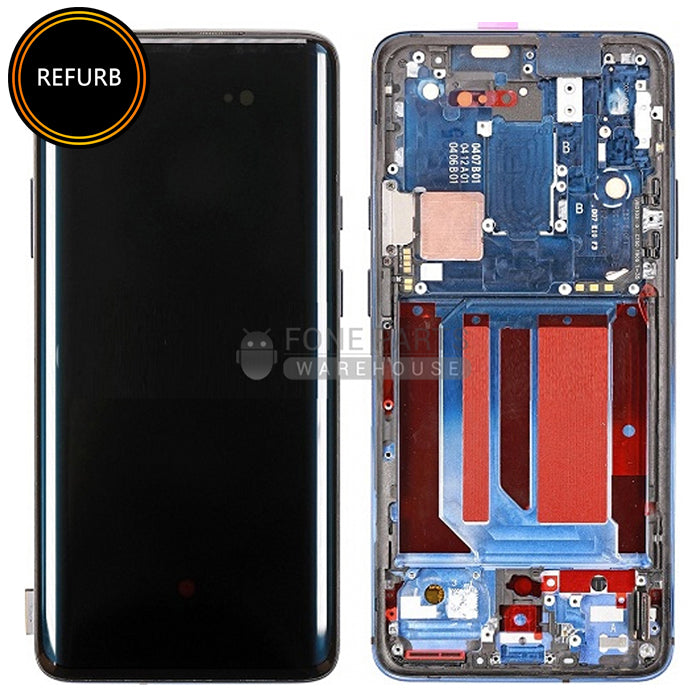 For OnePlus 7 Pro Lcd Screen with Touch Digitizer and frame Assembly in [Blue] [AMOLED-Refurbished]