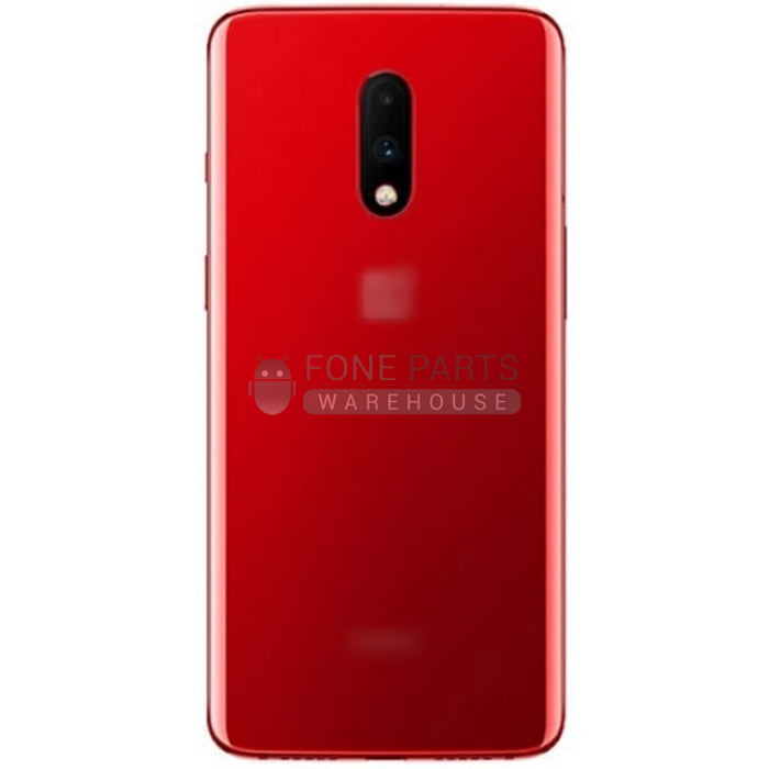 For OnePlus 7 Replacement Battery Back Cover With Camera Lens [Red]