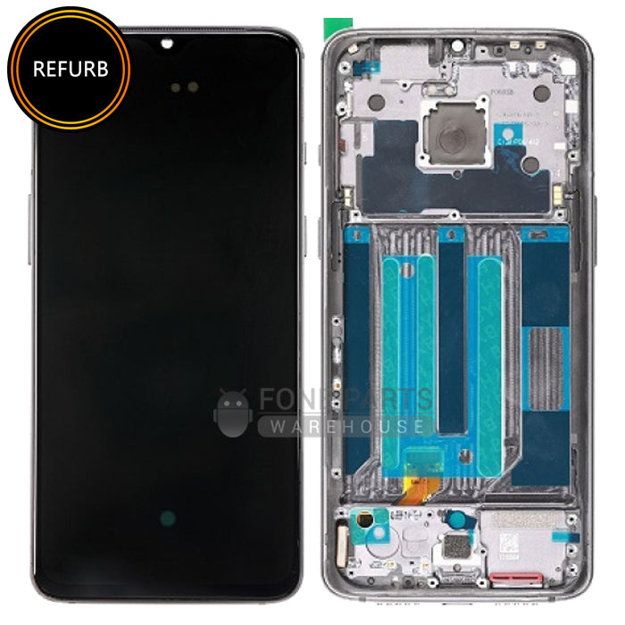 For OnePlus 7 Replacement Lcd Screen with Touch Digitizer and frame Assembly in [Black] AMOLED-Refurbished]