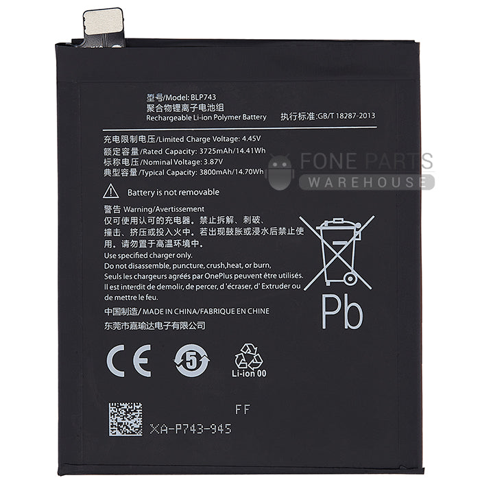 For OnePlus 7T Replacement Battery [ Assemble With original Ic]