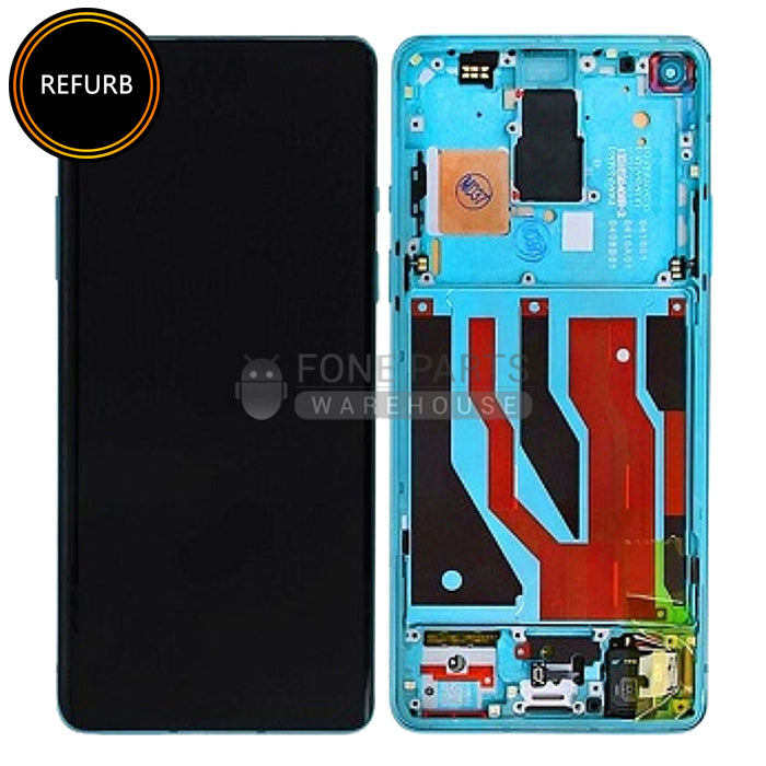 For OnePlus 8 Lcd Screen with Touch Digitizer and frame Assembly in [Green] AMOLED-Refurbished]