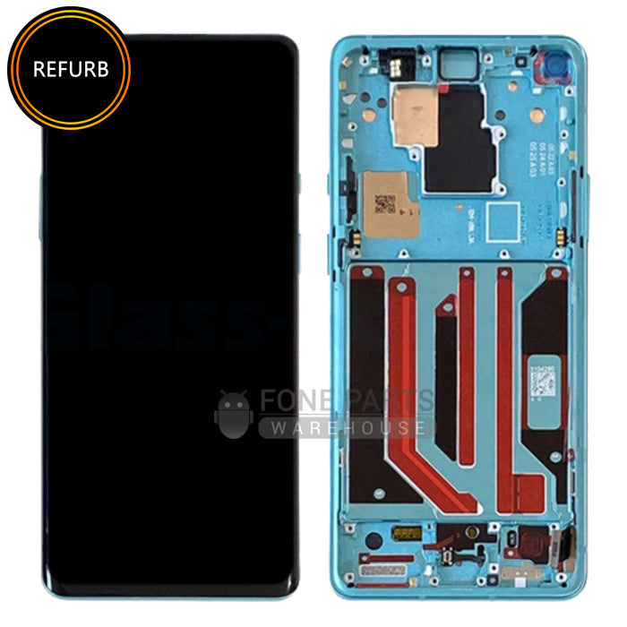 For OnePlus 8 Pro Lcd Screen with Touch Digitizer and frame Assembly in [Green] AMOLED-Refurbished]