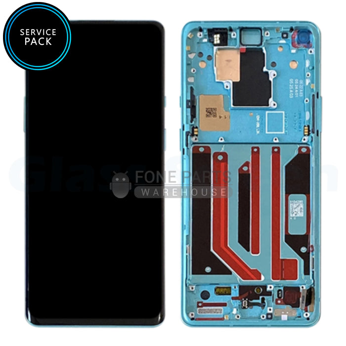 For OnePlus 8 Pro Lcd Screen with Touch Digitizer and frame Assembly in [Green] [Genuine Service Pack]