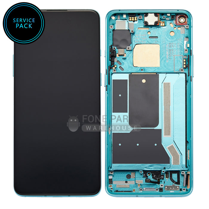 For OnePlus 8T Lcd Screen with Touch Digitizer and frame Assembly in [Green] [Genuine Service Pack]