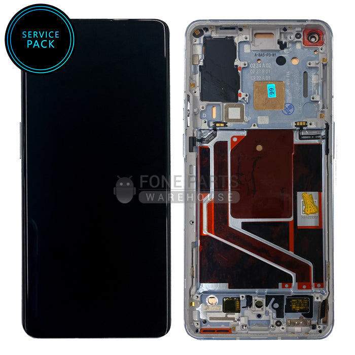 For OnePlus 9 Pro Lcd Screen with Touch Digitizer and frame Assembly in [Morning Mist] [Genuine Service Pack]