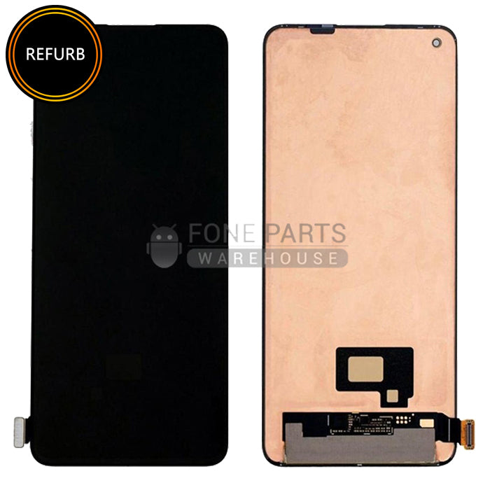 For OnePlus 9R Lcd Screen with Touch Digitizer Assembly in [Black] [AMOLED-Refurbished] [Without Frame]