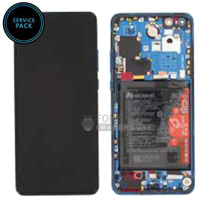 For P40 Pro Lcd Screen Touch Digitizer Assembly With Frame (Blue) (Service Pack)