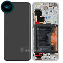 For P40 Pro Lcd Screen Touch Digitizer Assembly With Frame (White) (Service Pack)