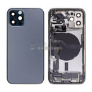 For IPhone 12 Pro Genuine Housing With Parts in [Pacific Blue] (Grade A Condition Taken From 14 Days Used Phone)
