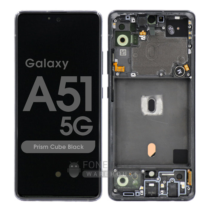 For Galaxy A51-5G (SM-A516) LCD Screen With Touch Digitizer Assembly and Frame (OEM)