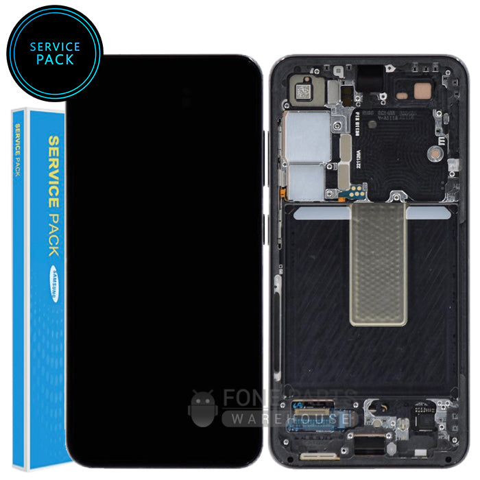 Galaxy S23 5G (SM-S911) LCD Screen With Touch Digitizer and Frame (Genuine Service Pack) [Phantom Black]