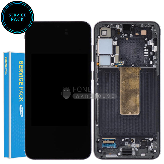 Galaxy S23 Plus 5G (SM-S916) LCD Screen With Touch Digitizer and Frame (Genuine Service Pack) [Black]