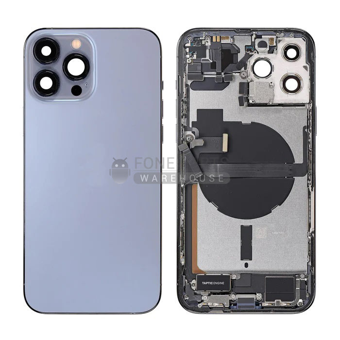 For IPhone 13 Pro Max Genuine Housing With Parts in [Sierra Blue] (Grade A Condition Taken From 14 Days Used Phone)