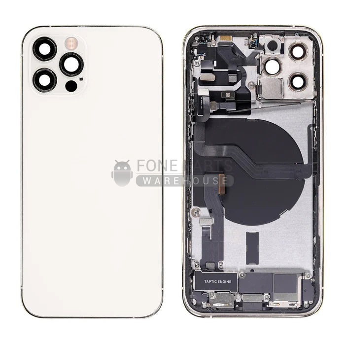 For IPhone 12 Pro Genuine Housing With Parts in [Silver] (Grade A Condition Taken From 14 Days Used Phone)