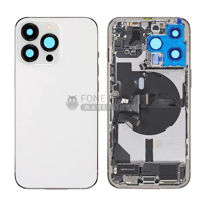 For IPhone 13 Pro Genuine Housing With Parts in [Silver] (Grade A Condition Taken From 14 Days Used Phone)