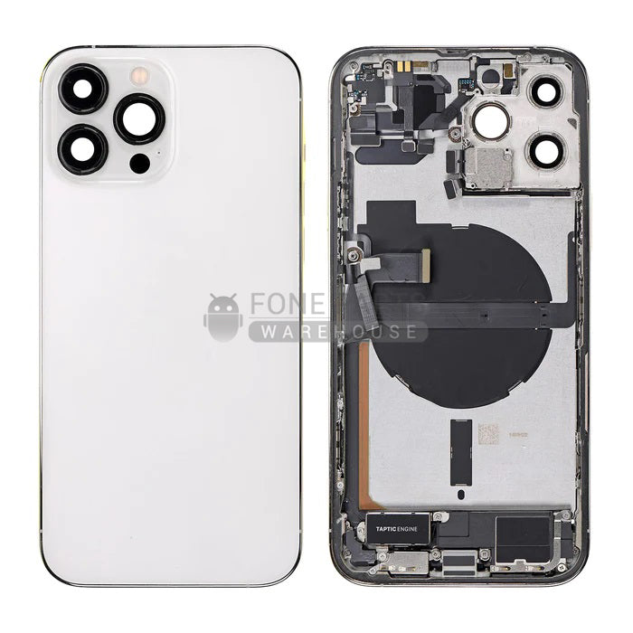 For IPhone 13 Pro Max Genuine Housing With Parts in [Silver] (Grade A Condition Taken From 14 Days Used Phone)