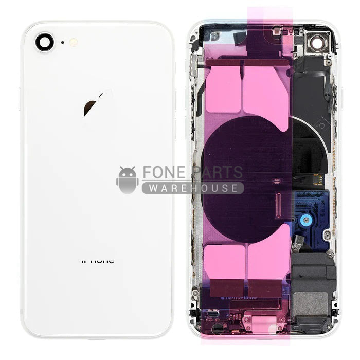 For IPhone 8 Genuine Housing With Parts in [White] [Grade A Condition Taken From 14 Days Used Phone]