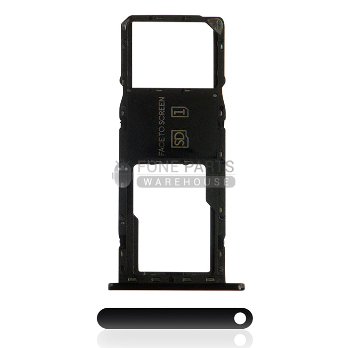 For Motorola G7 Power Replacement Sim Card Tray in [Ceramic Black]