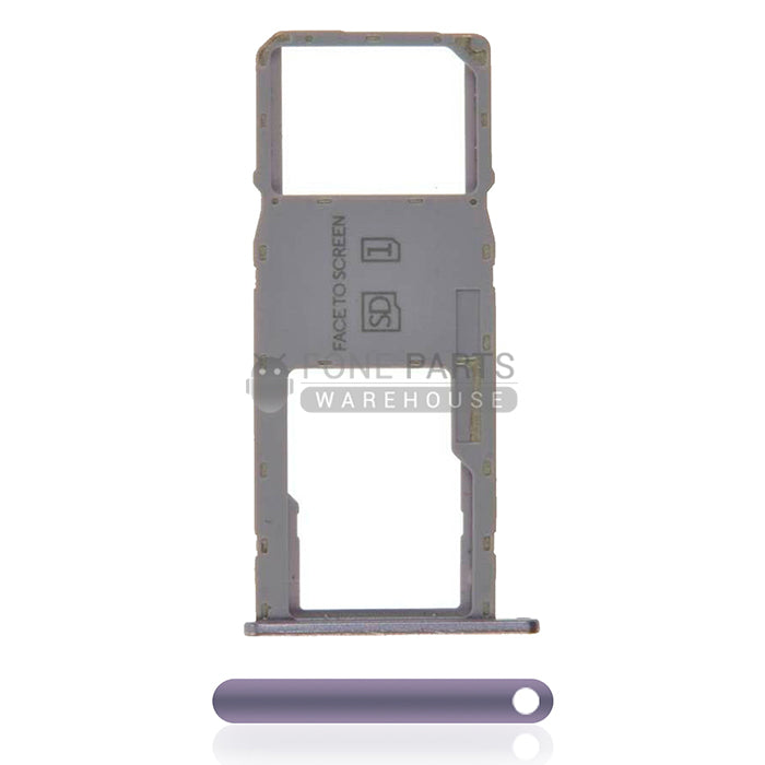 For Motorola G7 Power Replacement Sim Card Tray in [Iced Violet]