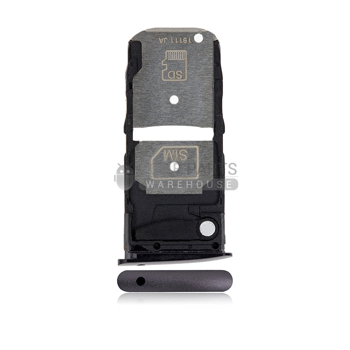 For Motorola Z4 Replacement Sim and SD Card Tray [Black]