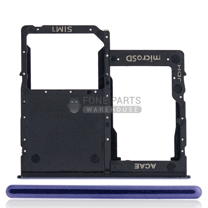 For Galaxy A41 (A415) Replacement Sim Tray [ Prism Crush Black]