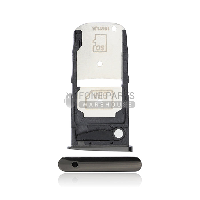 For Motorola Z3 Play Replacement Sim and SD Card Holder Tray [Black]