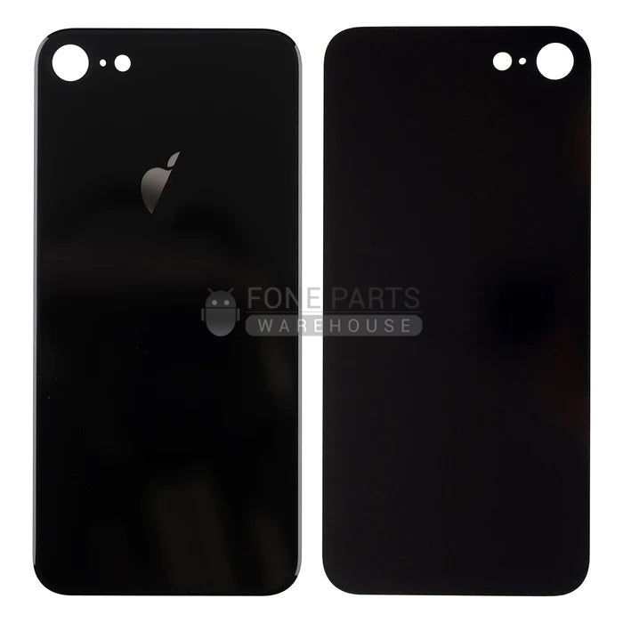 For IPhone 8 Replacement Rear Cover Glass Big Hole[Black]