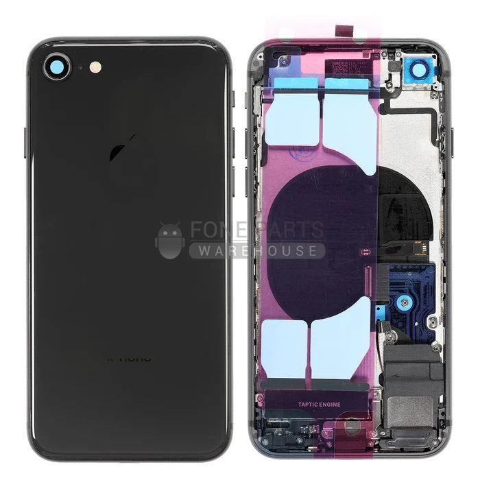 For IPhone 8 Genuine Housing With Parts in [Black] [Grade A Condition Taken From 14 Days Used Phone]