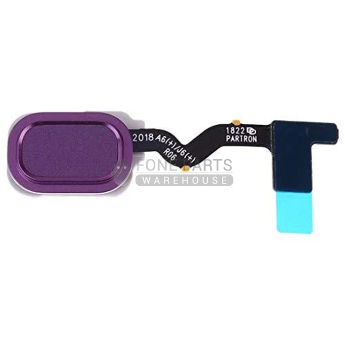 For Galaxy J6 (J600) Replacement Fingerprint Sensor Flex Touch ID Button [Pink/Purple]