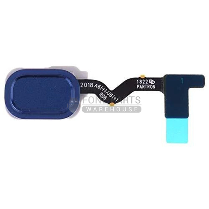 For Galaxy J6 (J600) Replacement Fingerprint Sensor Flex Touch ID Button [Blue]