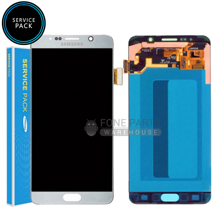 Galaxy Note 5 (N920F) LCD Screen With Touch Digitizer and Frame (Genuine Service Pack) [Silver]