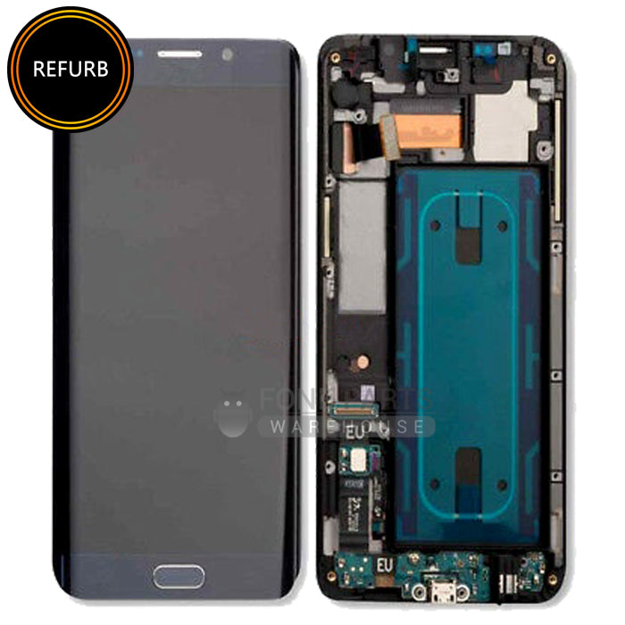 For Galaxy S6 Edge Plus (G928) Replacement LCD Screen With Touch Digitizer Assembly and Frame (Refurbish-Original) [Blue]