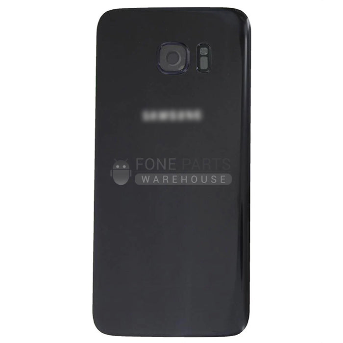 For Galaxy S7 Edge (G935) Replacement Battery Back Cover With Lens [Black]