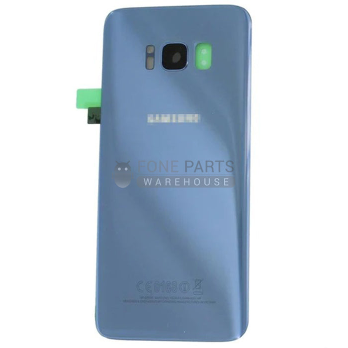 For Galaxy S8 Replacement Battery Back Cover With Camera Lens [Light Blue]