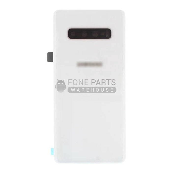 For Galaxy S10 Plus (G975) Battery Back Cover With Lens [Ceramic White]