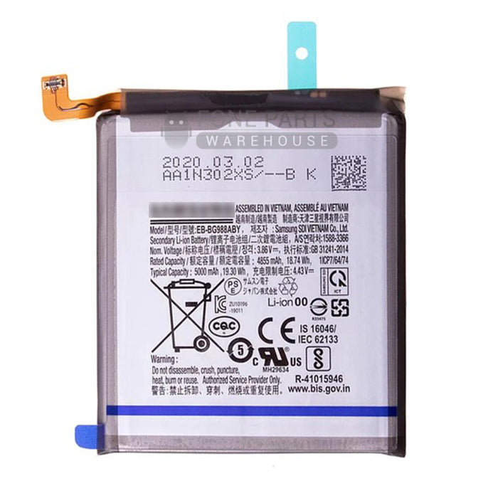 For Galaxy S20 Ultra / S20 Ultra 5G (SM-G988) Replacement New Battery [Assemble With Original Ic]