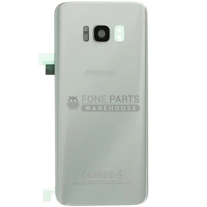 For Galaxy S8 Replacement Battery Back Cover With Camera Lens [Silver]