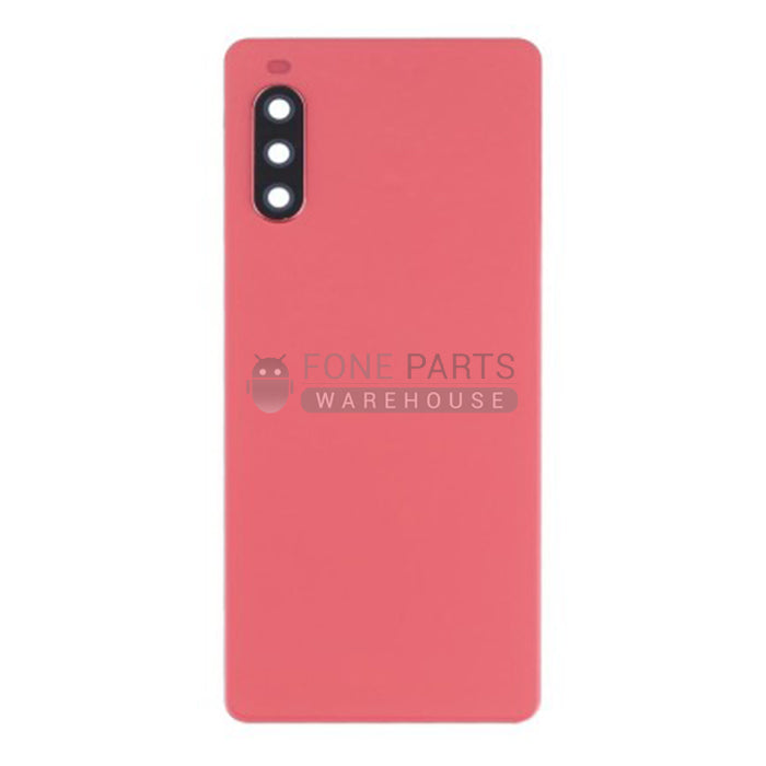 For Sony Xperia 10 III Lite Replacements Battery Back Cover With Lens [Pink]